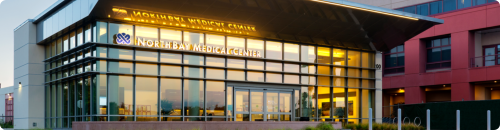 Entrance to the welcome pavilion, attached to the NorthBay Health Medical Center in Fairfield, CA.